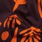 1 Yard Stretch Cotton Twill Print Orange and Purple Floral Drawing Delight Fabric